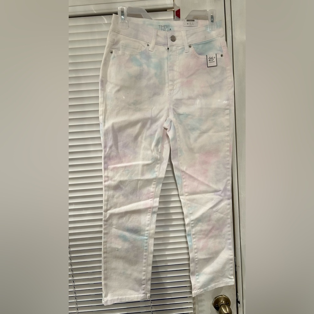NWT High Rise Straight WHITE Crop Jeans size 6 - Picture 4 of 9